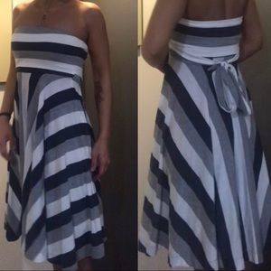 American Eagle Striped Strapless Dress